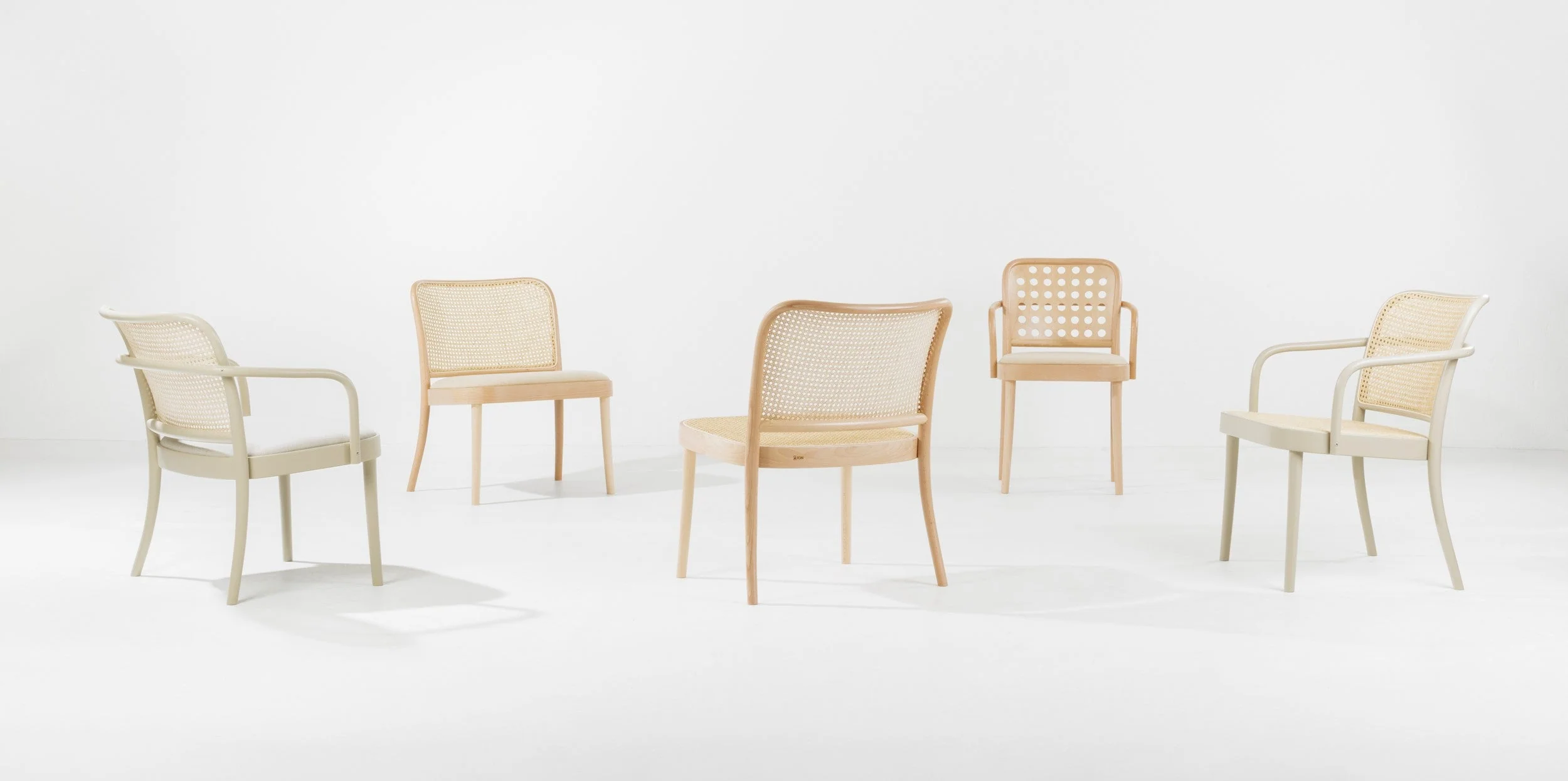 No. 811 Bentwood Lounge Armchair by Ton - Cane Seat and Back - Image 13
