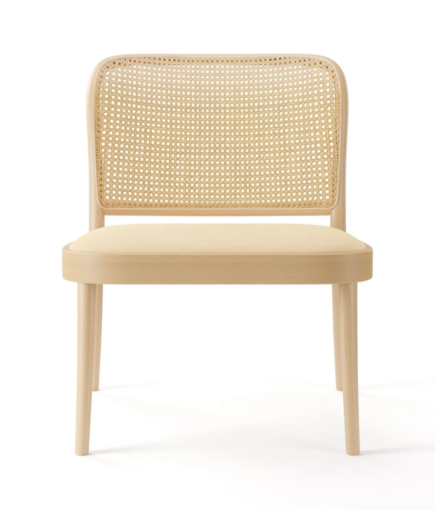 No. 811 Bentwood Lounge Chair by Ton - Upholstered Seat / Cane Back - Image 2